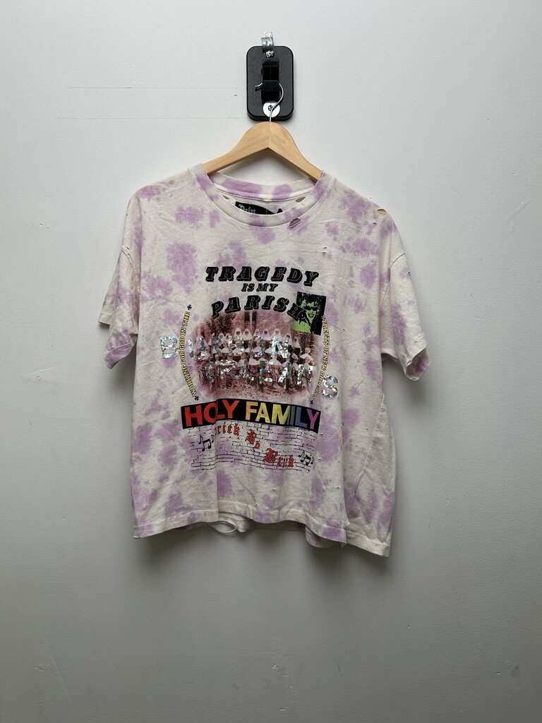 New Paly Tragedy Is My Parish Tie Dye Tee sz.S