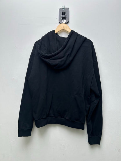 Preowned Celine Black White Logo Hoodie Sz.Large
