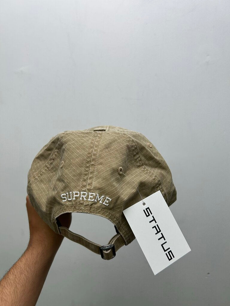 New Supreme Arabic Logo Ripstop Tan Black Cap