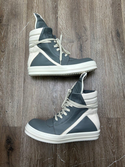 New Rick Owens Geobasket Washed Indigo Size 41.5