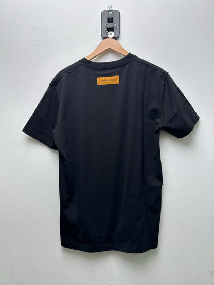 New Louis Vuitton Black Chest Logo Tee Size Large