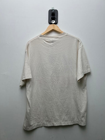 New Saint Micheal White Red Sit Down Tee Sz.Large
