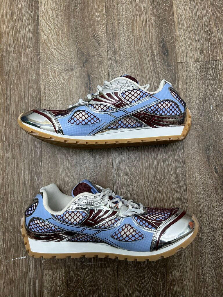 Preowned Bottega Orbit Red Blue Silver Sz.46