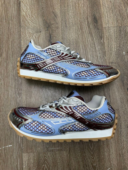 Preowned Bottega Orbit Red Blue Silver Sz.46