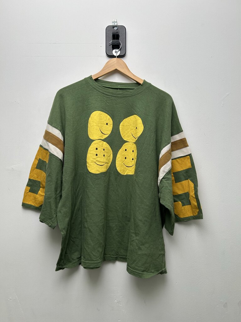 Preowned Kapital Smiley Green Stripe Tee Sz.3