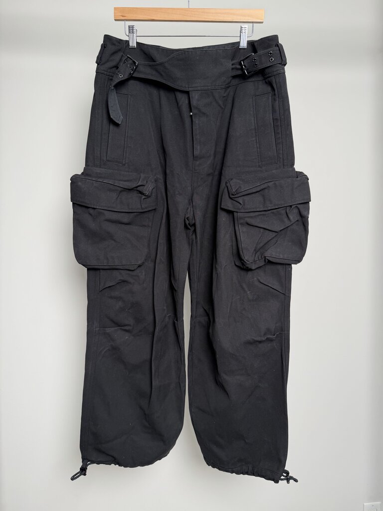 Preowned Louis Vuitton Black Canvas Cargo Pants size 36