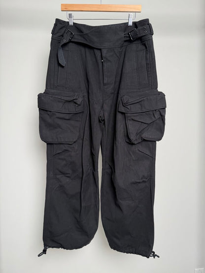 Preowned Louis Vuitton Black Canvas Cargo Pants size 36