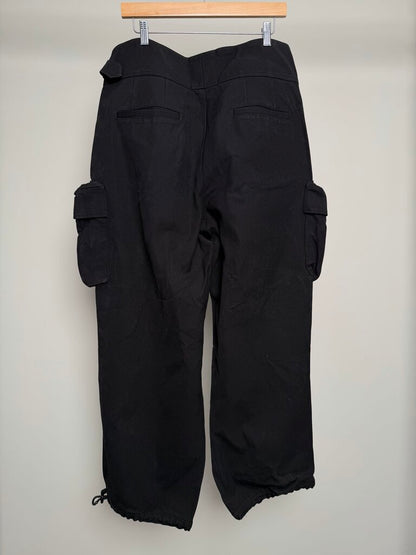 Preowned Louis Vuitton Black Canvas Cargo Pants size 36