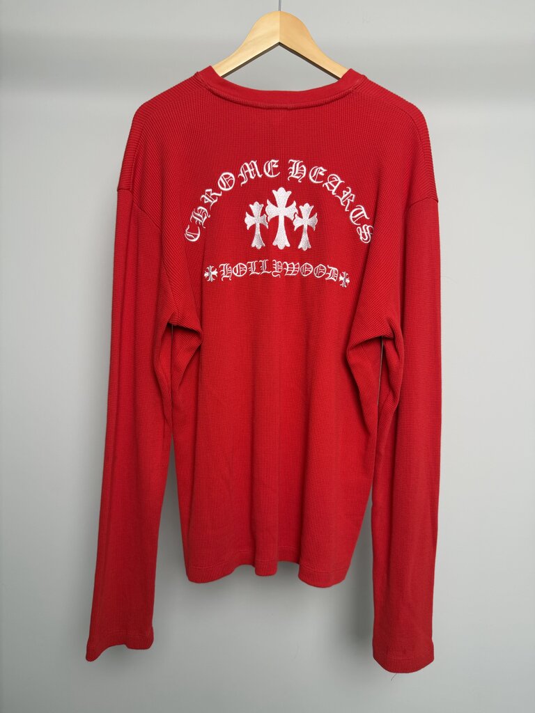 Preowned Chrome Heart Red Taco Logo Thermal size XL