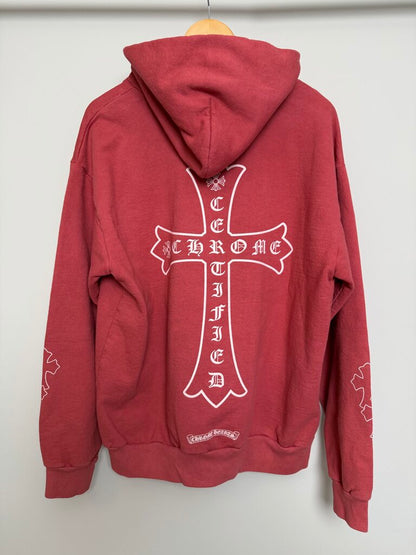 Preowned Chrome Heart CLB Red Hoodie size L