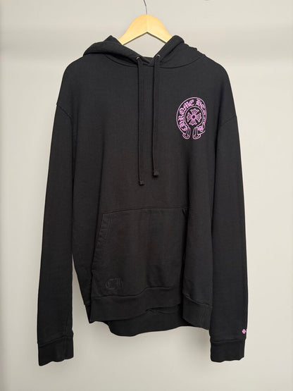 Preowned Chrome Hearts Pink Black Website Hoodie Sz.Medium