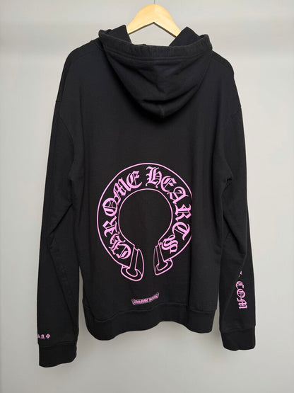 Preowned Chrome Hearts Pink Black Website Hoodie Sz.Medium