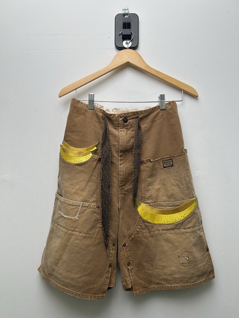 Preowned Kapital Tan Double Knee Bannana Shorts Sz.3