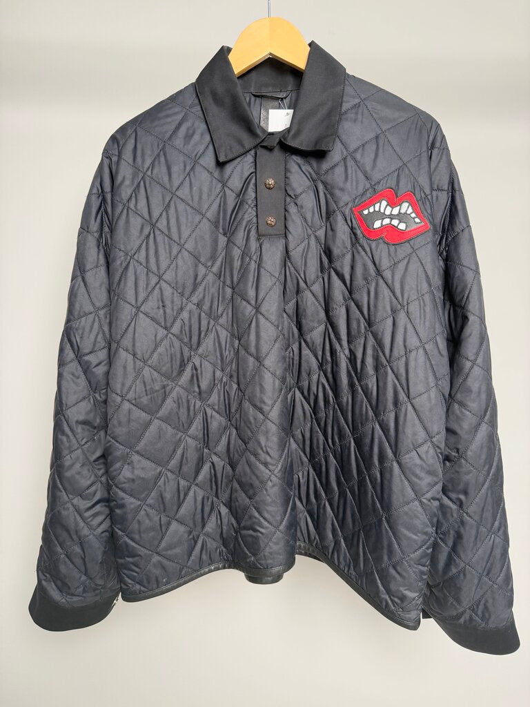 Preowned Chrome Heart Chomper Black Quilted Pull Over size M
