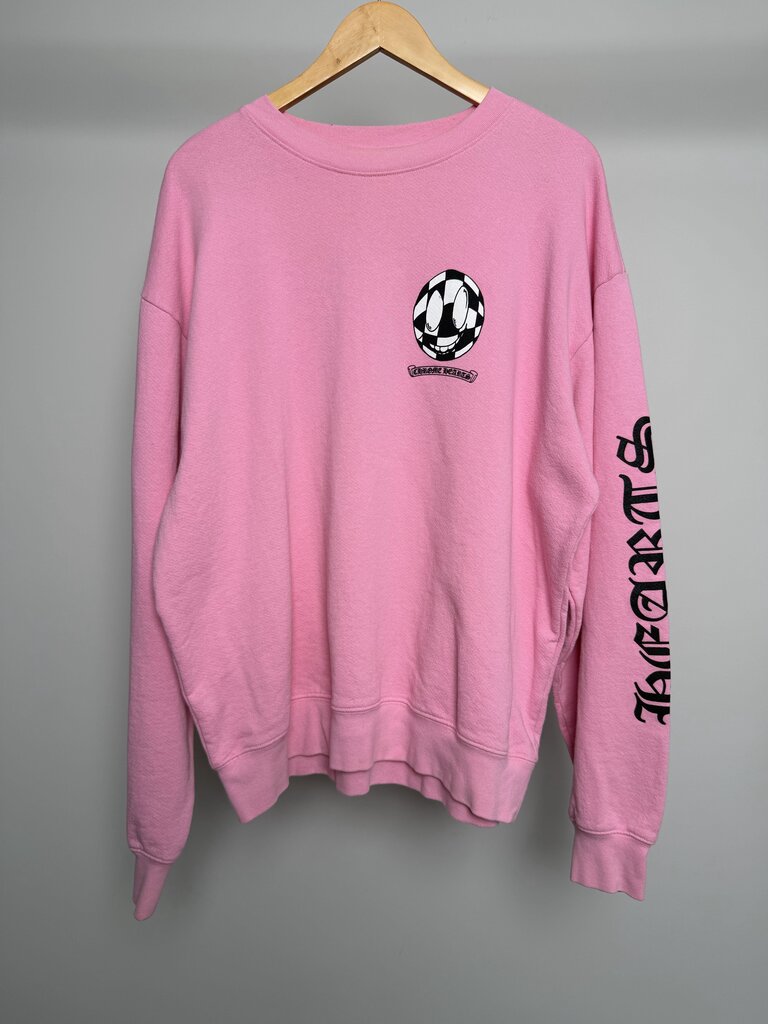 Preowned Chrome Heart Vanity Pink Crewneck size X: