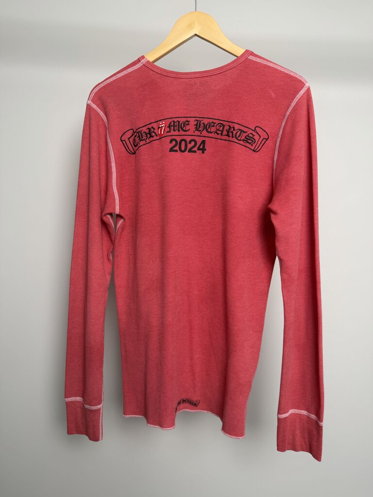 Preowned Chrome Heart Rolling Stones Waflle Thermal size XL