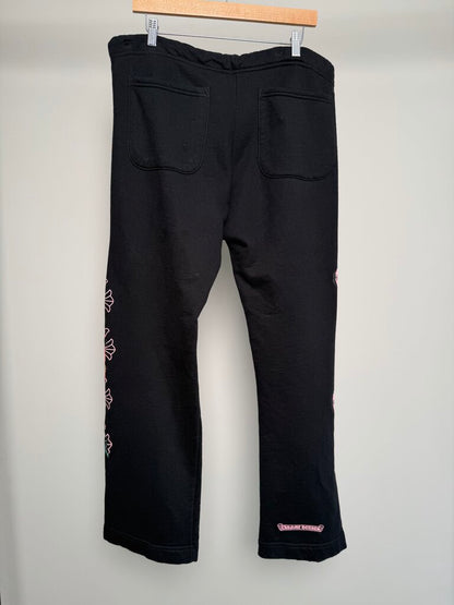 Preowned Chrome Heart Black Deadly Doll Black Sweatpants size XL