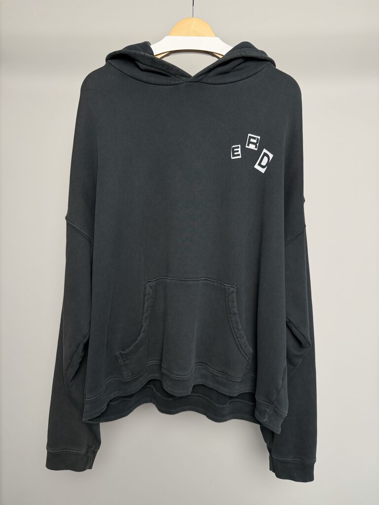 Preowned ERD Stacked Car Black Hoodie size XL