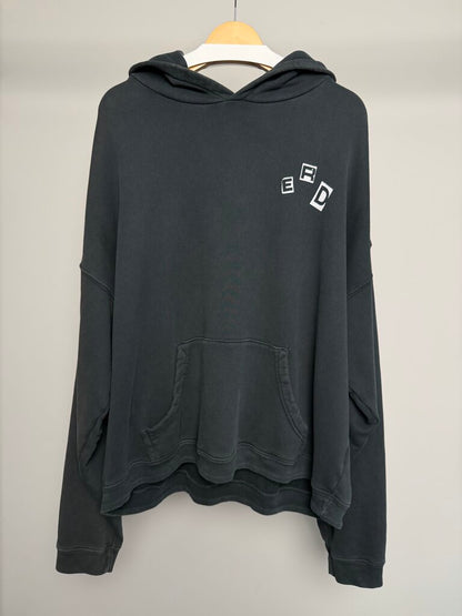 Preowned ERD Stacked Car Black Hoodie size XL