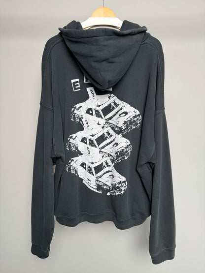 Preowned ERD Stacked Car Black Hoodie size XL