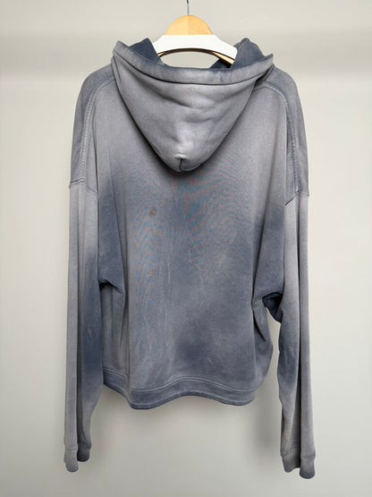 Preowend ERD Spell Out Logo Faded Blue Hoodie size L
