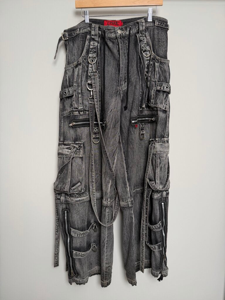 Tripp Grey Black Baggy Pants size L