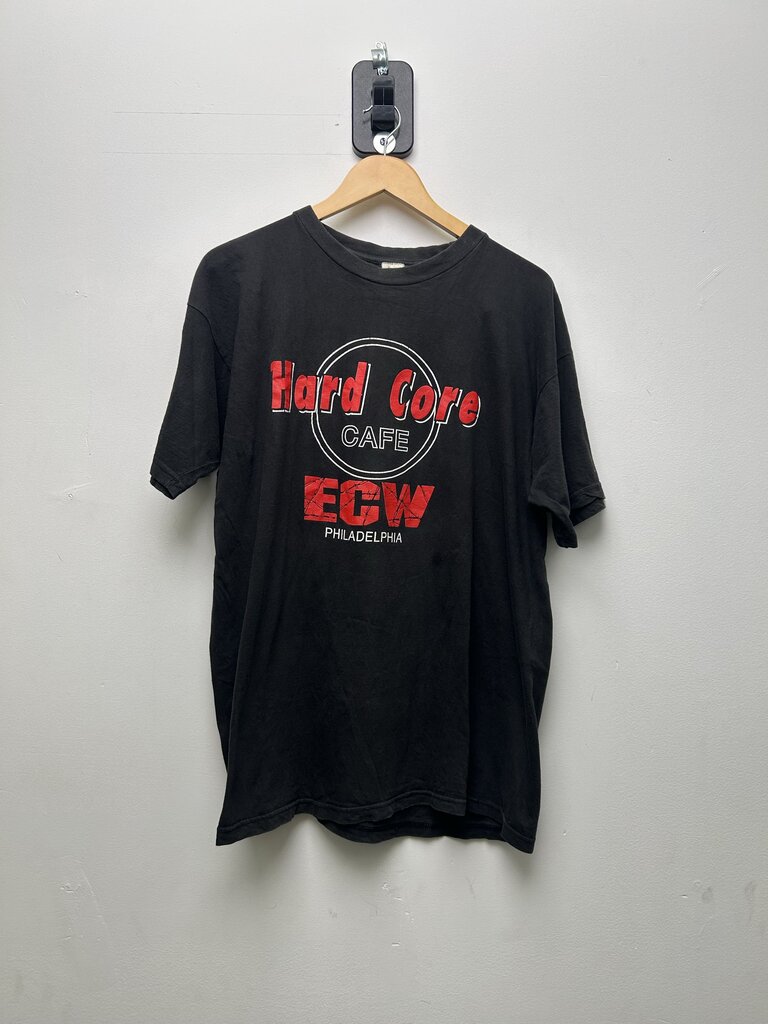 ECW Hard Core Cafe Philly Signed Black Tee Sz Xl