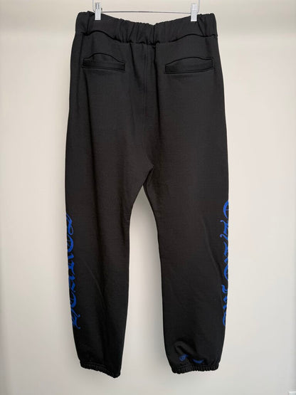 New Chrome Hearts Black Blue Horseshoe Sweatpants Size Large
