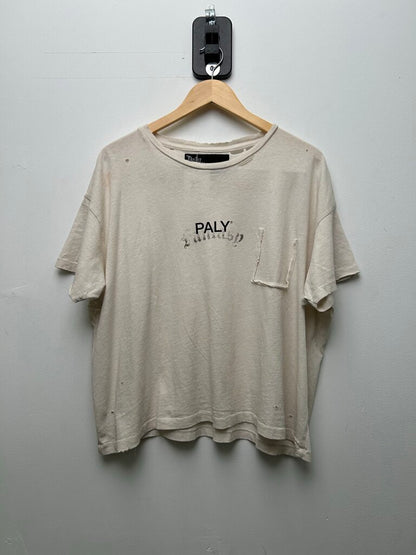 Preowned Paly White Pocket Tee Size Small
