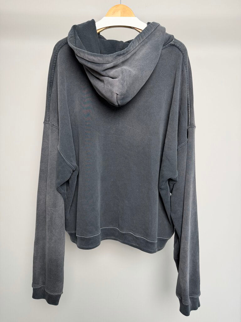 Preowned ERD Exposed Christina Grey Distressed Hoodie size L