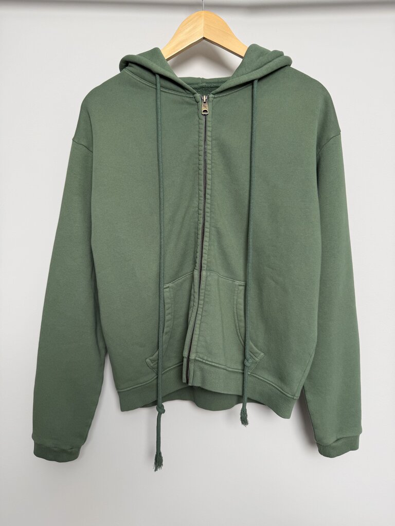 New ERL Green Blank Zip Up Hoodie size M