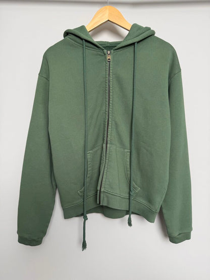New ERL Green Blank Zip Up Hoodie size M