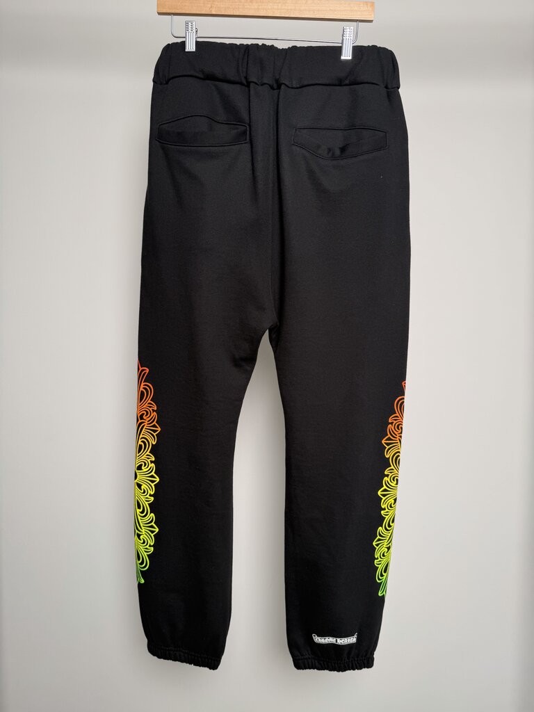 New Chrome Hearts Gradient Logo Black Sweatpants sz.M