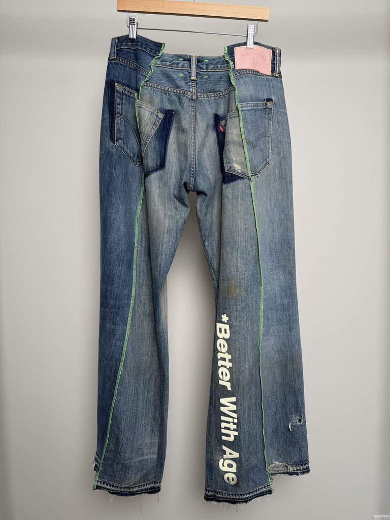 Preowned Better With Age Lightwash Green Denim Size 38