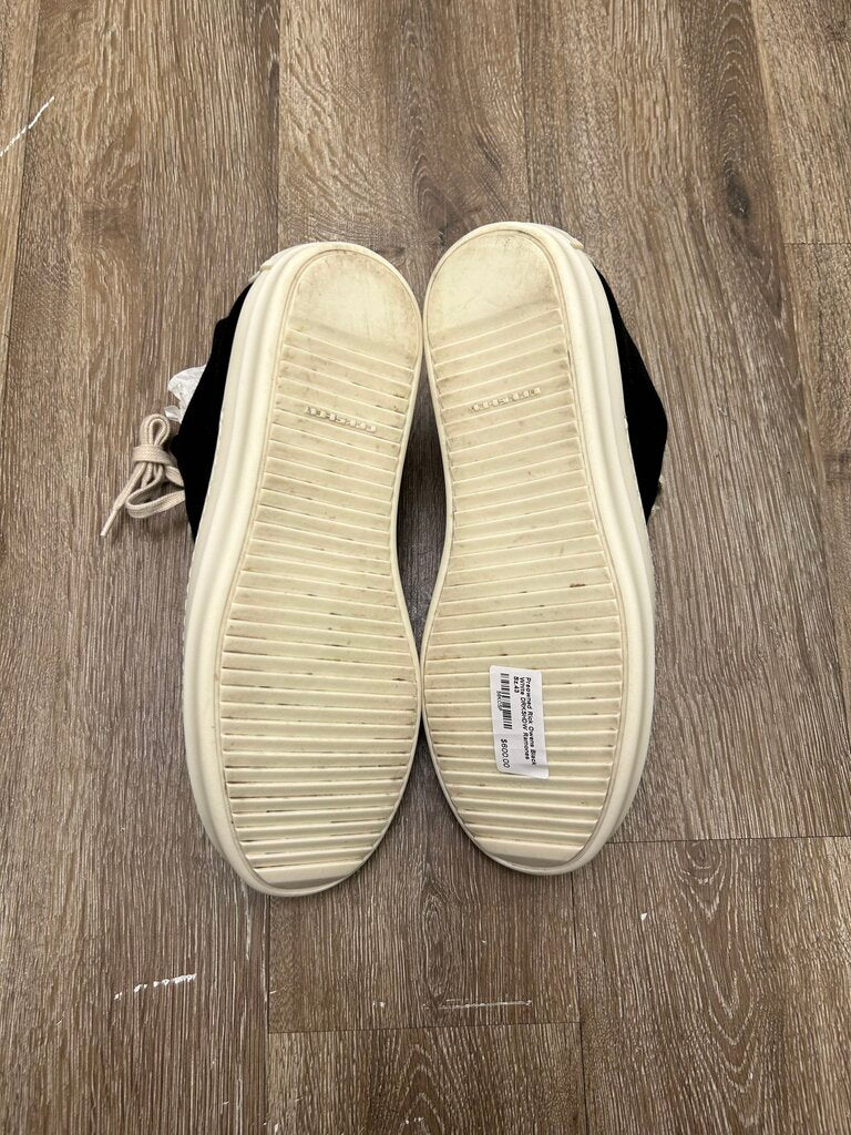 Preowned Rick Owens Black White DRKSHDW Ramones Sz.43