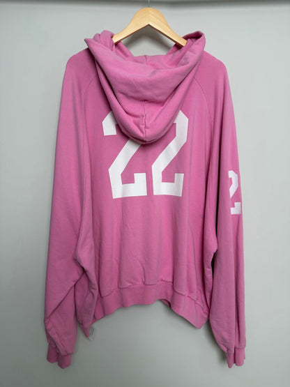 Preowned Balenciaga Pink Paris Zip Up Hoodie size 3