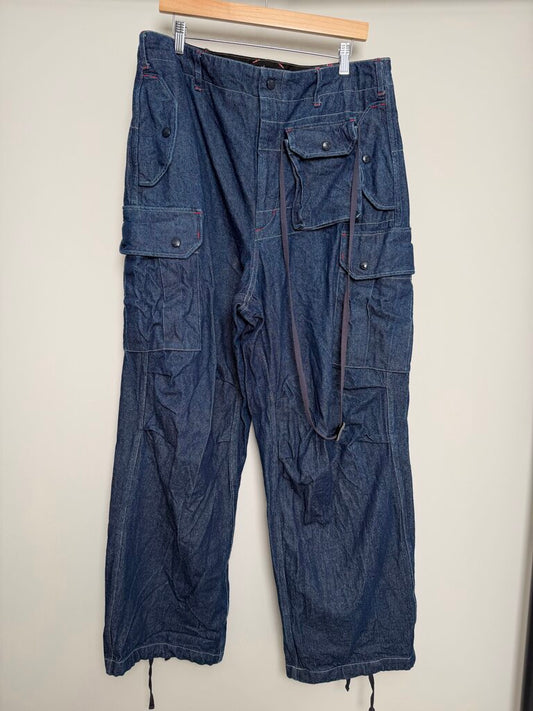 Preowned Engineer Garment Baggy Blue Denim Cargo size L