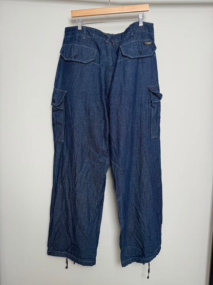 Preowned Engineer Garment Baggy Blue Denim Cargo size L