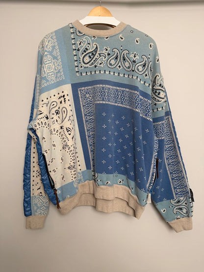 New Kapital Paisley Baby Blue Crewneck size 3