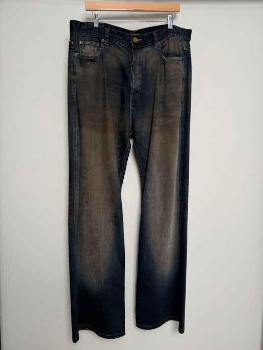 Preowned Balenciaga Dark Wash Flare Denim Size Large