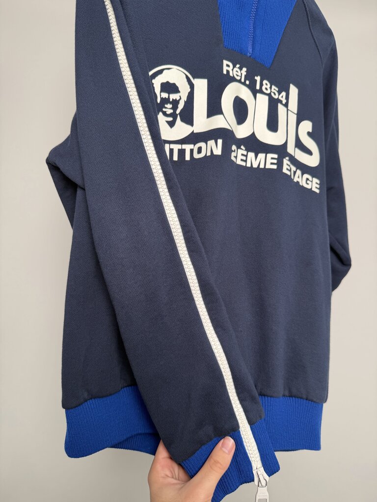 Preowned Louis Vuitton Navy Blue qtr Zip Sweater size L