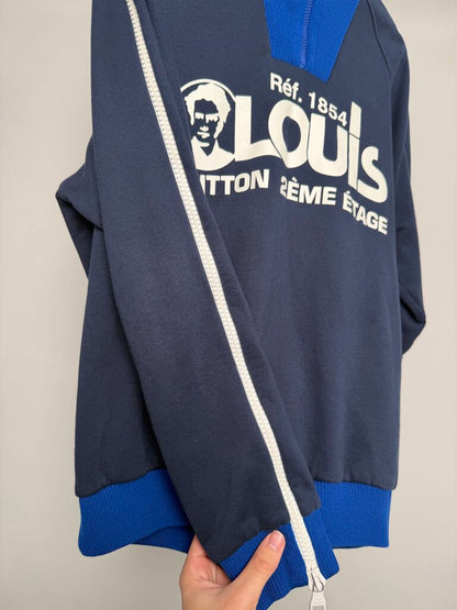 Preowned Louis Vuitton Navy Blue qtr Zip Sweater size L