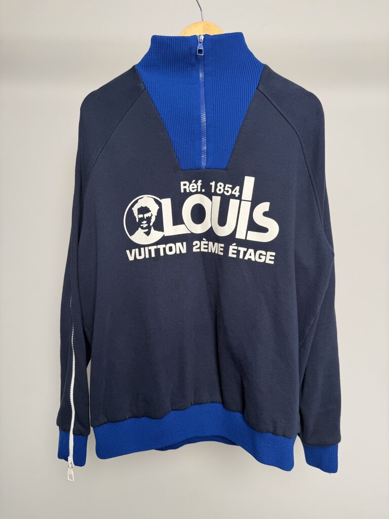 Preowned Louis Vuitton Navy Blue qtr Zip Sweater size L