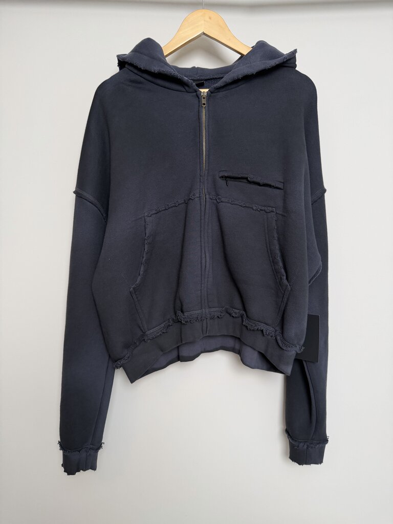 New GV Gallery Navy Distressed Pamela Anderson Zip sz.XS