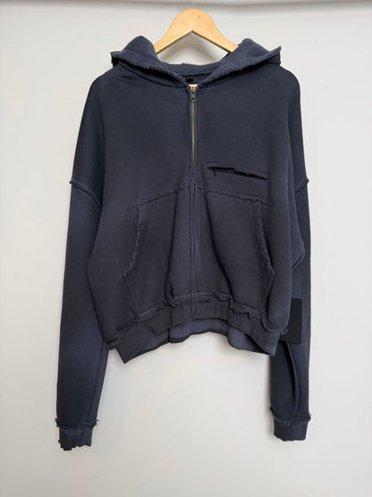 New GV Gallery Navy Distressed Pamela Anderson Zip sz.XS
