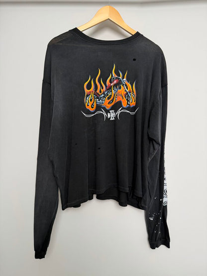 New HMDD Motorcylcle Flame L/S Size Large