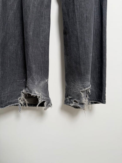 Preowned Balenciaga Baggy Distressed Grey Skate Denim size M