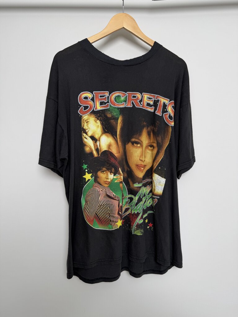 Preowned 90s Tony Braxton Secrets Black Rap Tee size XL
