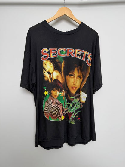 Preowned 90s Tony Braxton Secrets Black Rap Tee size XL
