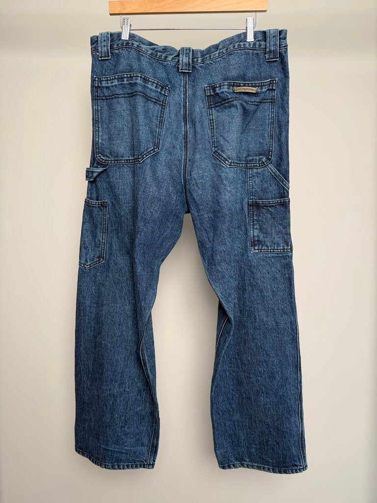 Preowned Chrome Heat Turbo Diesel Carpenter Denim Jeans size 36